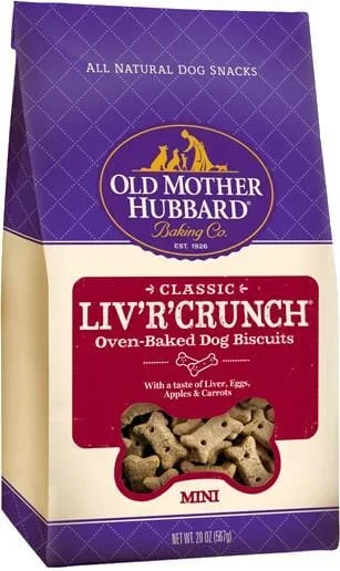 Old Mother Hubbard Liv’R’Crunch Carrot Liver and Apple Mini Baked Dog Biscuits – 20 Oz