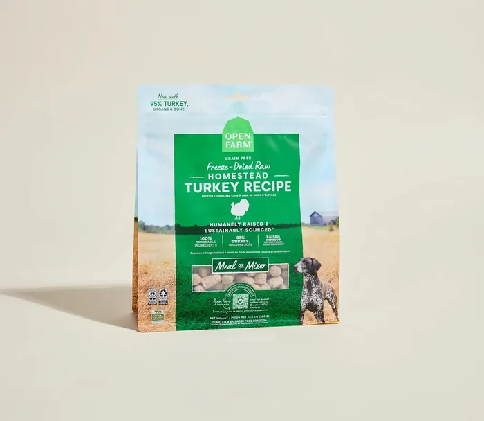 Open Farm Freeze Dried Raw Dog Food – Homestead Turkey – 3.5oz Bag