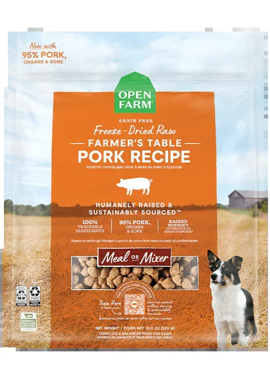Open Farm Freeze Dried Raw Morsels, Farmer’s Table Pork
