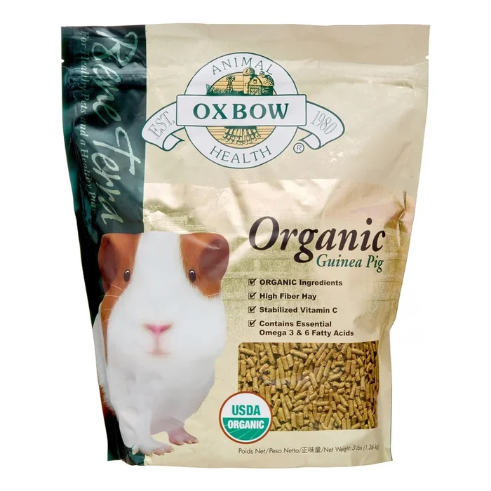 Oxbow Organic Bounty Adult Guinea Pig Food Small Animal Hay – 3 lb Bag