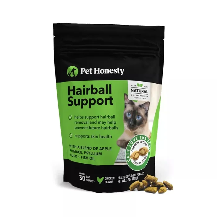 Pet Honesty Hairball Support Treats for Cats