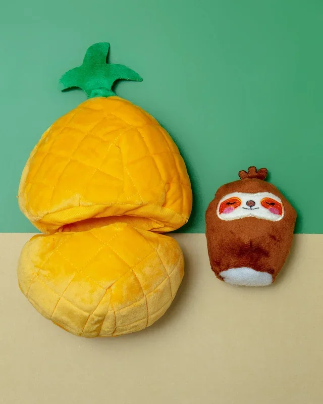Pineapple Sloth Interactive Squeaky Toy