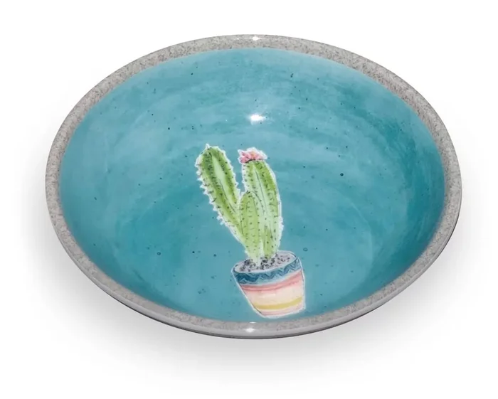 Platillo para mascotas con forma de cactus