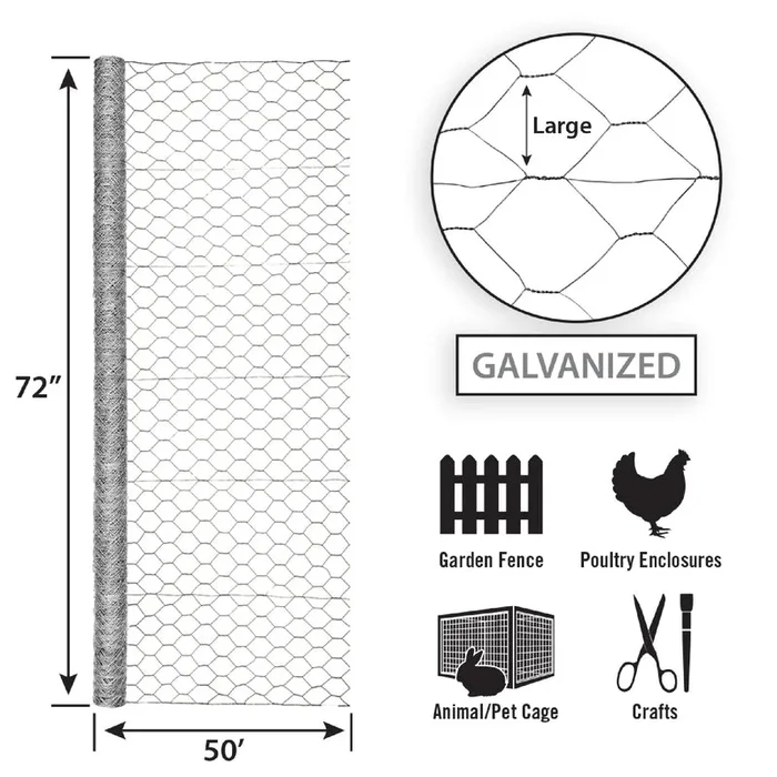POULTRY NETTING 72″X50′