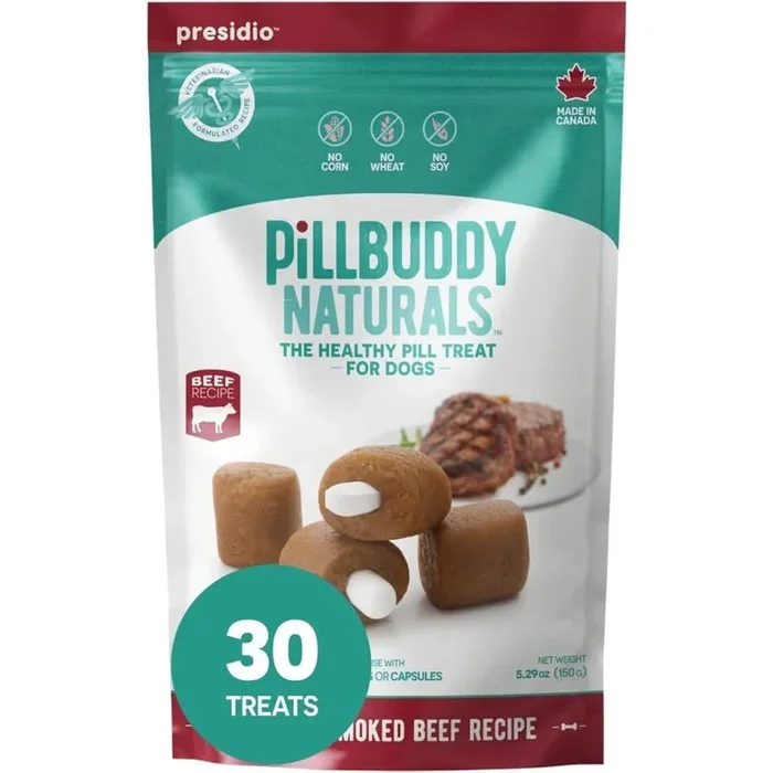 Presidio Pill Buddy Naturals 山核桃烟熏牛肉配方（30 粒）