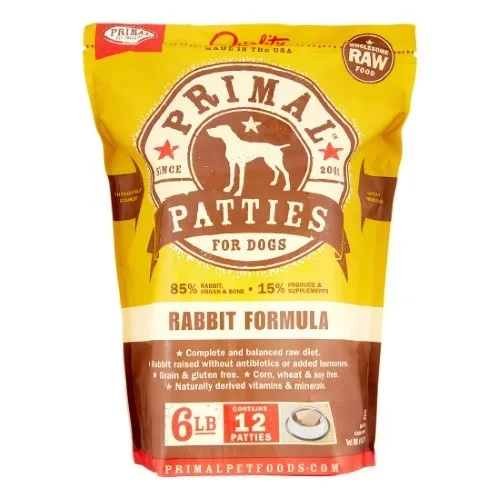 Primal Frozen Dog Food PARabbit – 6 lbs
