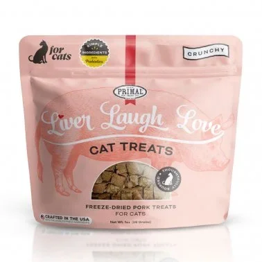 Primal Liver Laugh Love Crunchy Freeze-Dried Treats for Cats