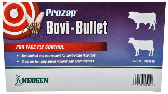 Prozap Bovi-Bullet para el control de las moscas de la cara