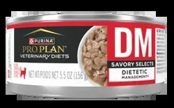 Purina Pro Plan Veterinary Diet DM Dietetic Management Savory Selects Wet Cat Food 5.5 oz can