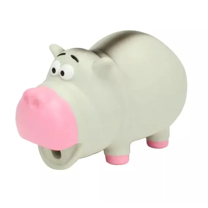 Rascals Latex Grunt Dog Toys Hippo 7″
