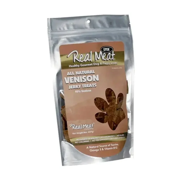 Real Meat® Venison Jerky Stix Dog Treat 8 Oz
