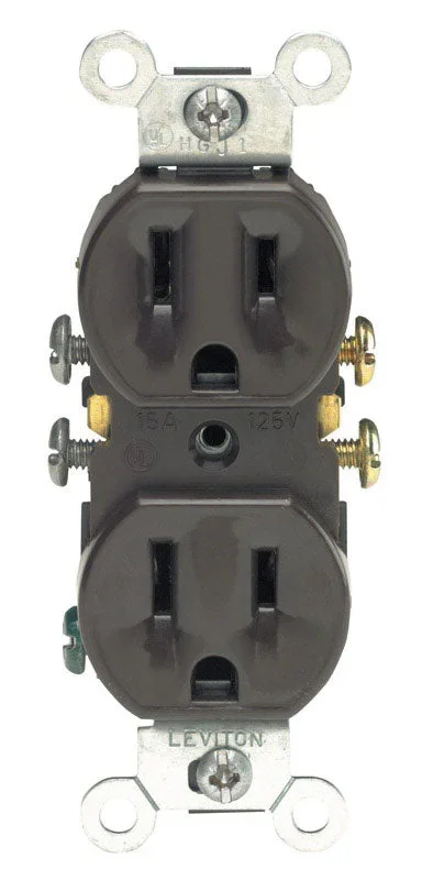 RECPT DPLX GRND 15A BRN