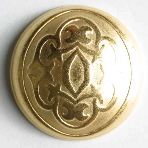 Round 24K Gold Plated Button 1797