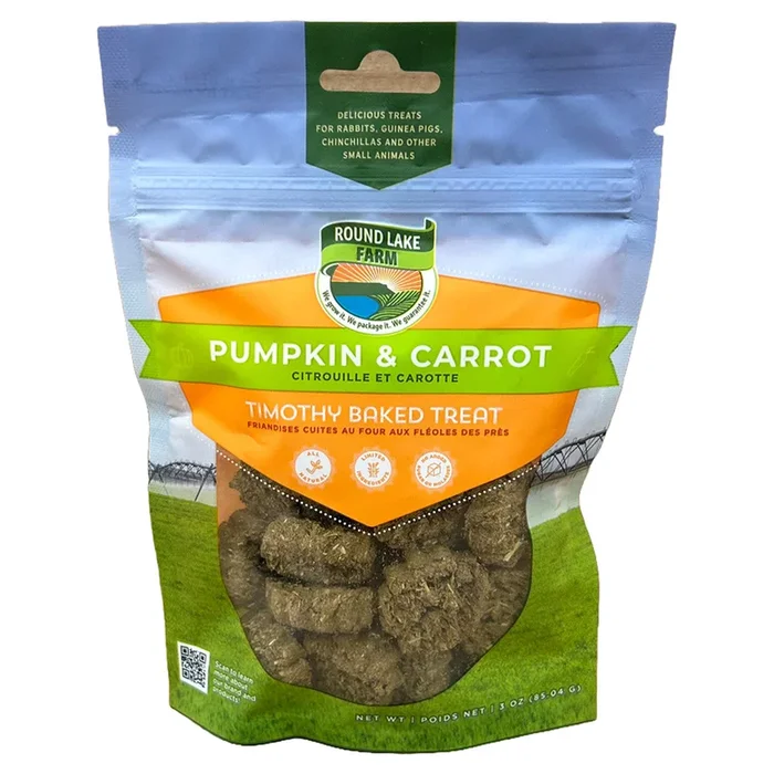 Round Lake Farm Timothy Carrot & Pumpkin Baked Treats for Small Animals
