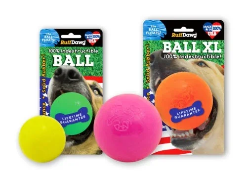 RuffDawg Rubber Ball 2.5″ For Small To Medium Dogs