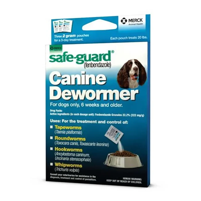 Safe-Guard Canine Dewormer, 2 Gram Pouches, 3-Count