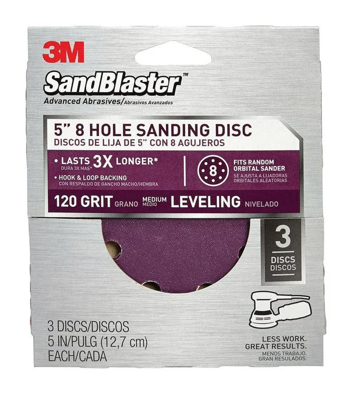 SANDDISC 5″ 8-HOLE 120G