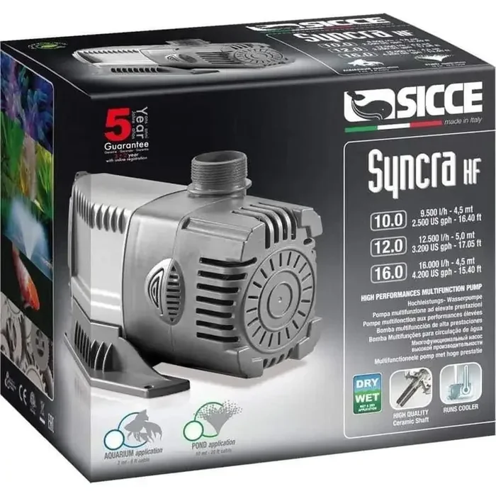 Sicce SYNCRA HF (High Flow) 12.0 Pump – 3200 GPH