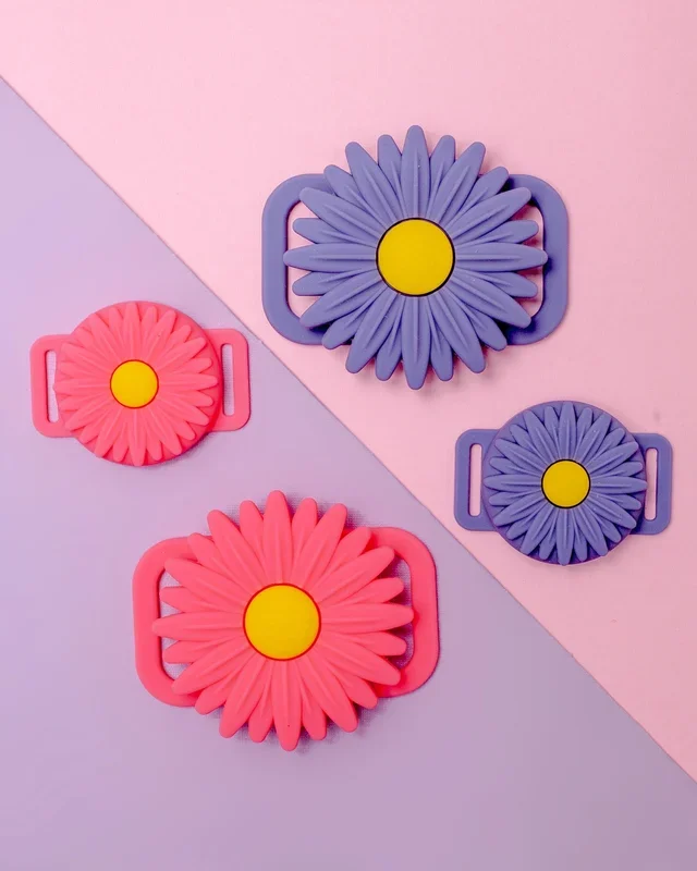Silicone Flower AirTag Holder for Dog Collar