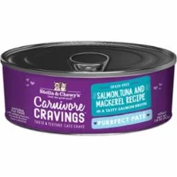 Stella & Chewy’s Carnivore Cravings Pate Salmon and Tuna Canned Cat Food – 2.8 Oz – Case of 24