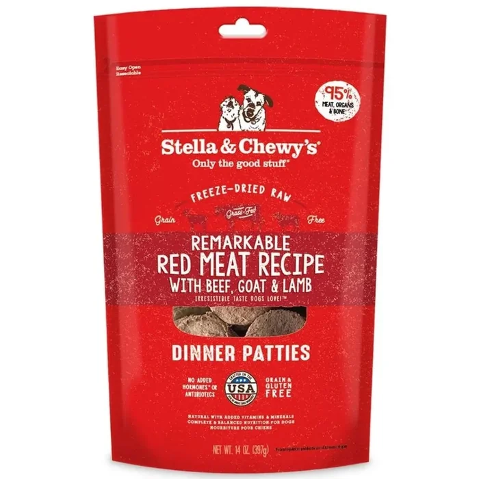 Stella & Chewy’s Freeze Dried Dinner Red Meat Dog Food (14oz)