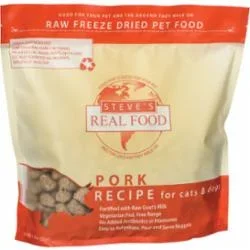 Steve’s Real Food Nuggets Pork Freeze-Dried Dog Food – 1.25 lbs