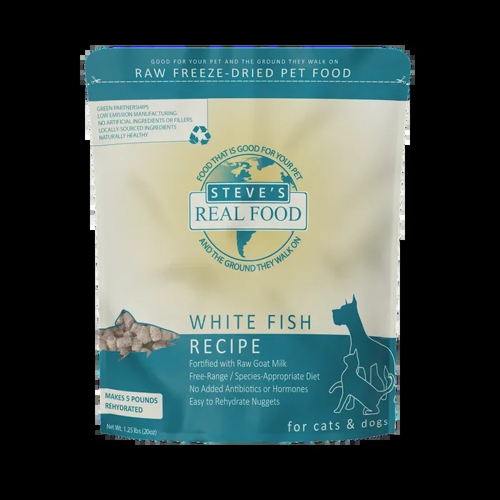 Steve’s Freeze Dried Raw White Fish Dog & Cat Food
