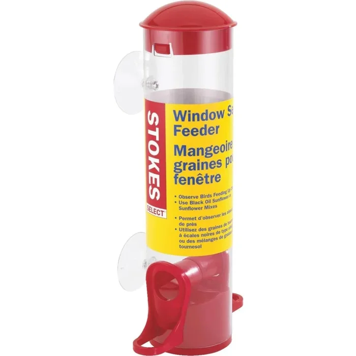 Stokes Select Red Plastic Window Bird Feeder