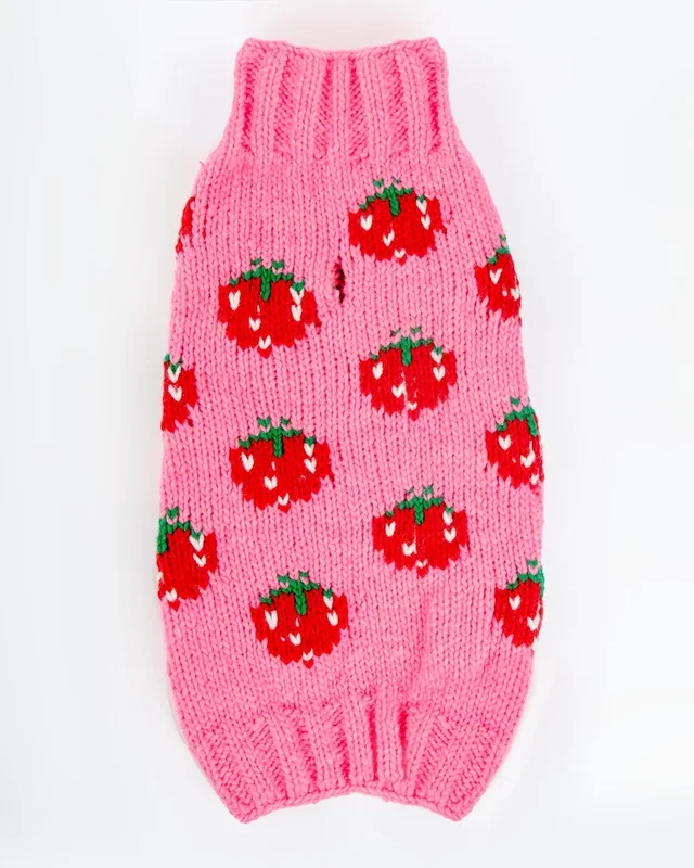 Strawberry Wool Dog Sweater (FINAL SALE)
