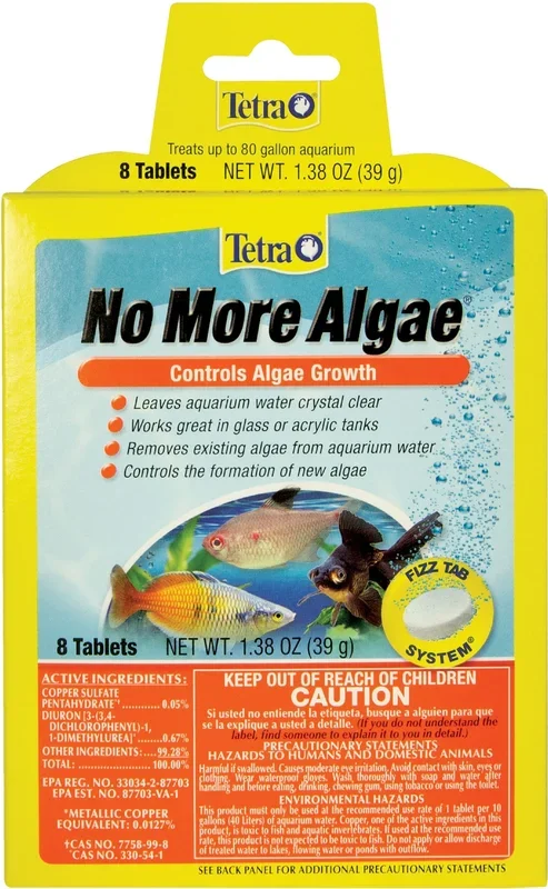 Tetra No More Algae Tablets Aquarium Algae Destroyer – 8 Count