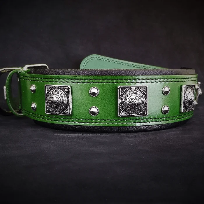 The “Eros” collar 2.5 inch wide Green