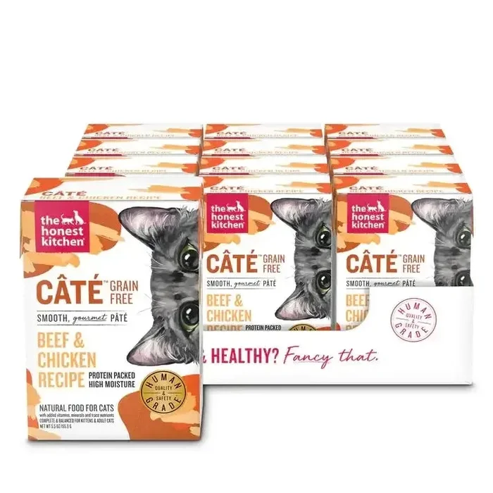The Honest Kitchen Cate Grain Free Beef & Chicken Pate Wet Cat Food 12/5.5oz