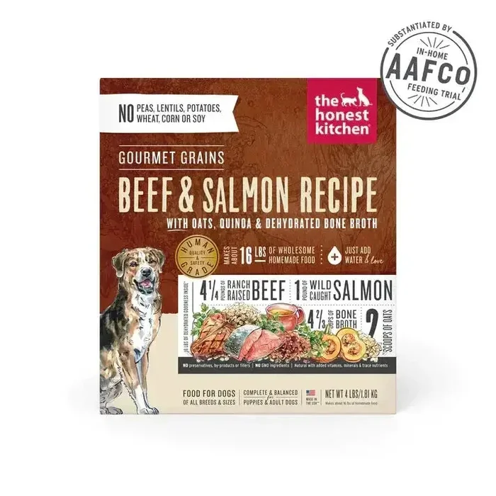 The Honest Kitchen Dehydrated Gourmet Grains Beef & Salmon Dog Food,
