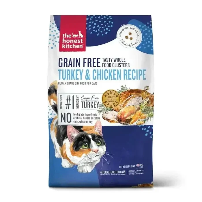 The Honest Kitchen Whole Food Clusters Grain Free Turkey & Chicken Dry Cat Food