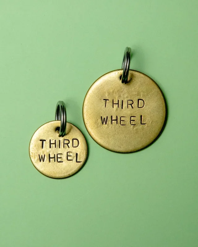 Third Wheel Round ID Tag (Custom/Drop-Ship) (Made in the USA)