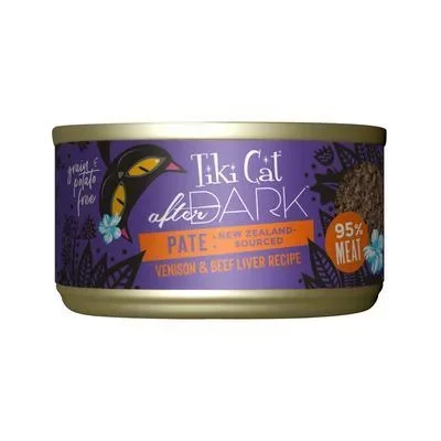 Tiki Cat After Dark Venison Paté Canned Cat Food – 3 oz Cans – Case of 12