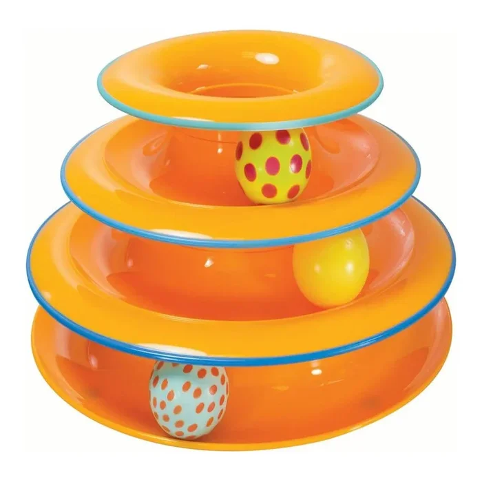 Tower Of Tracks de Petstages: juguete para gatos de tamaño único, de color naranja