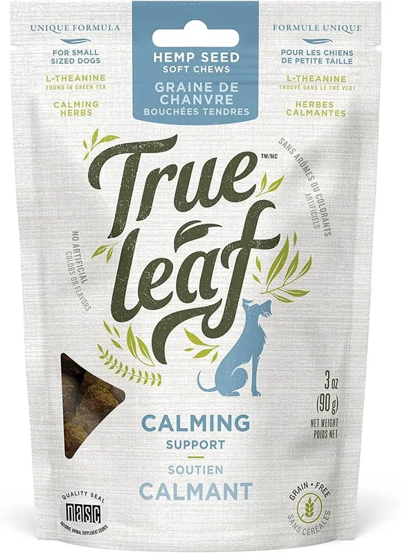 True Leaf Calming Support Hemp Seed Dog Chews – 3 Oz