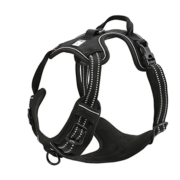 True Love Truelove Adjustable No-Pull Dog Harness Reflective Pup Vest Harnesses Comfortable Control Brilliant Colors Tlh5651(Black,L)