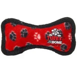 Tuffy’s Jr Bone Dog Toy – Red Paws