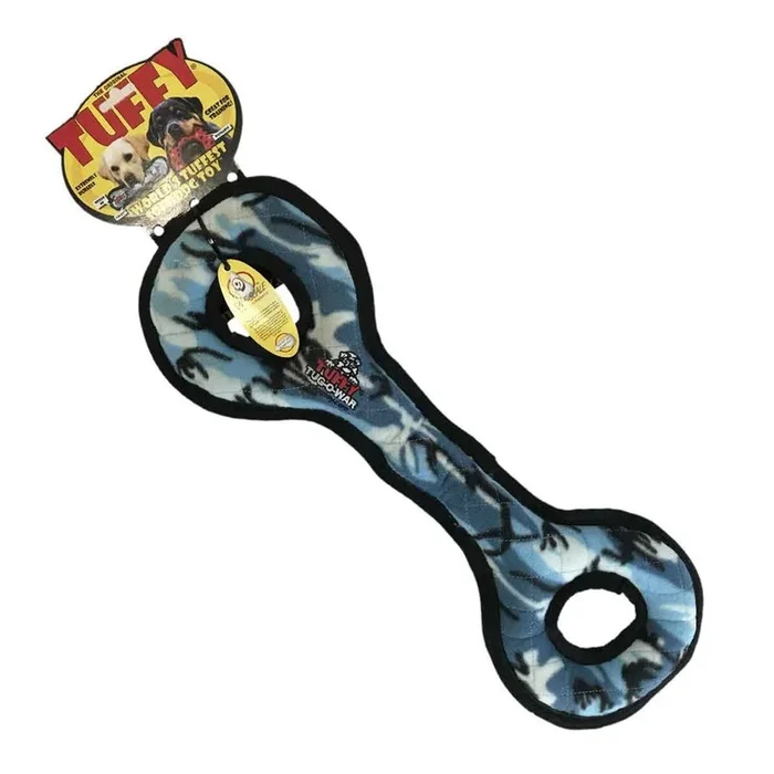 Tuffy’s Ultimate Tug-O-War Bone Dog Toy, blue camo