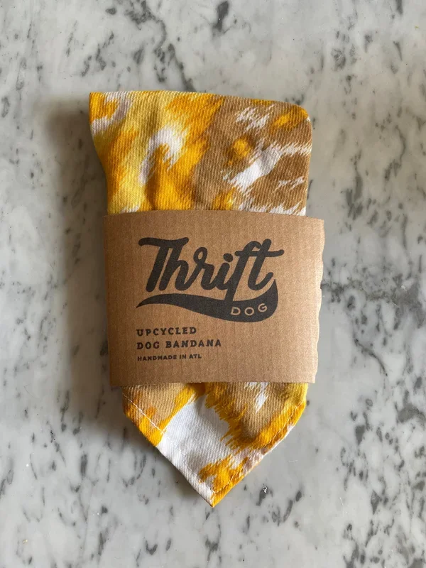 Upcycled Bandana in Golden Ikat (FINAL SALE)