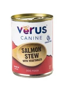 Verus Salmon Stew with Vegetables Canned Dog Food – 13 oz Can – Case of 12