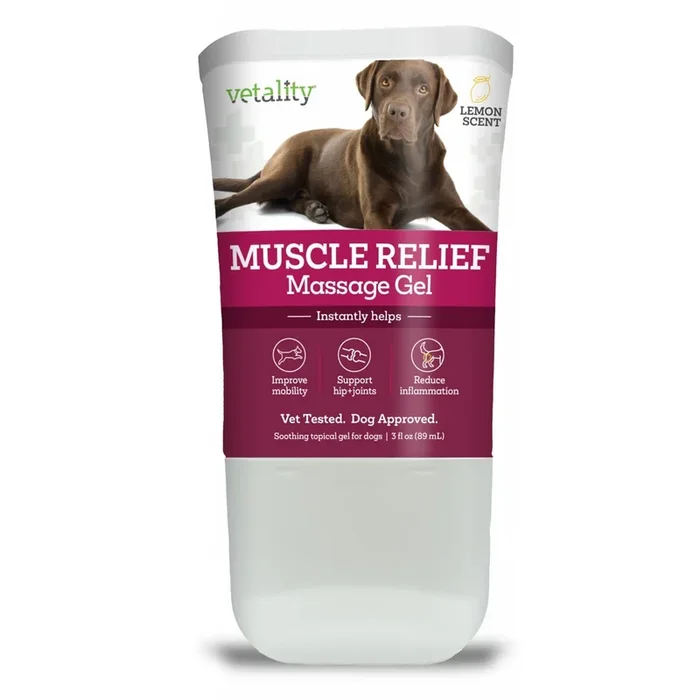 Vetality Muscle Relief Massage Gel for Dogs – Soothe Sore Muscles & Joints, Improve Mobility