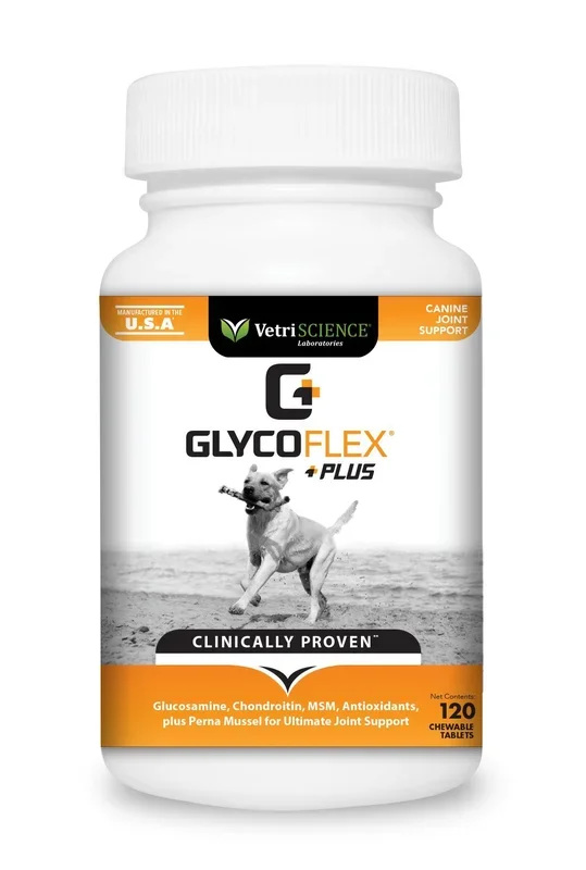 Vetriscience Labs GlycoFlex Plus Tablet Hip and Joint Dog Supplements – 120 ct Bottle
