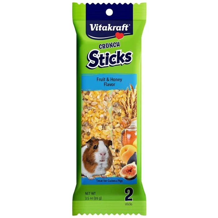 Vitakraft Crunch Sticks – Fruit & Honey Flavor Guinea Pig Treat – 3.5 oz