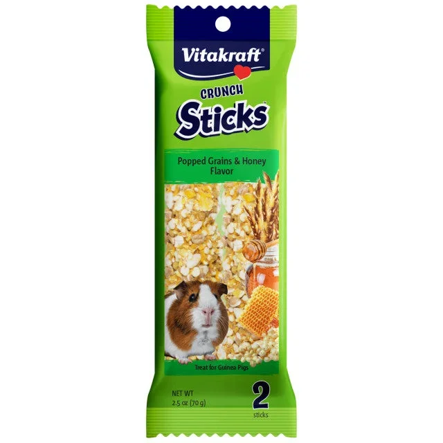 Vitakraft Crunch Sticks Popped Grains & Honey Flavor Treat for Guinea Pigs