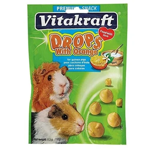 Vitakraft Drops with Orange for Guinea Pigs – 5.3 oz