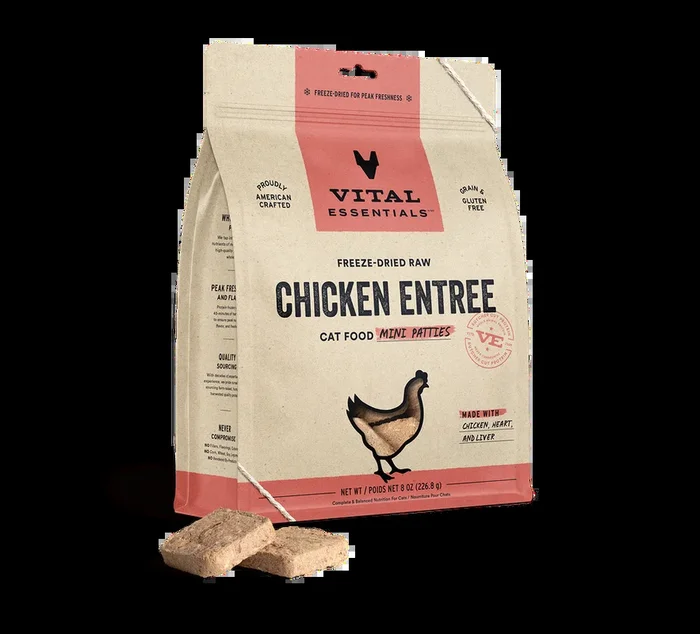 Vital Essentials Cat Mini Patties Chicken, 8oz