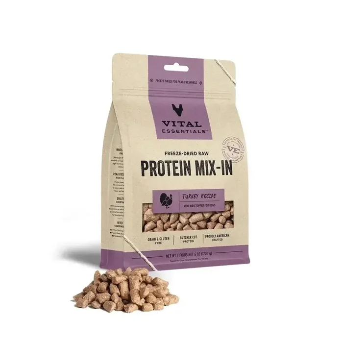 Vital Essentials® Freeze-Dried Raw Turkey Protein Boost Meal Topper For Dogs